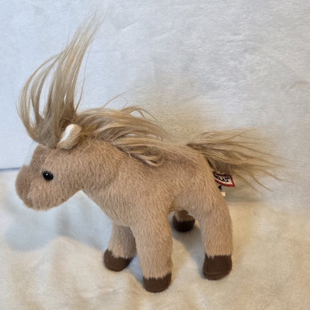 Douglas‎ Cuddle Toys Retired Horse Pony Plush Tan Brown 8" Stuffed Animal #865T